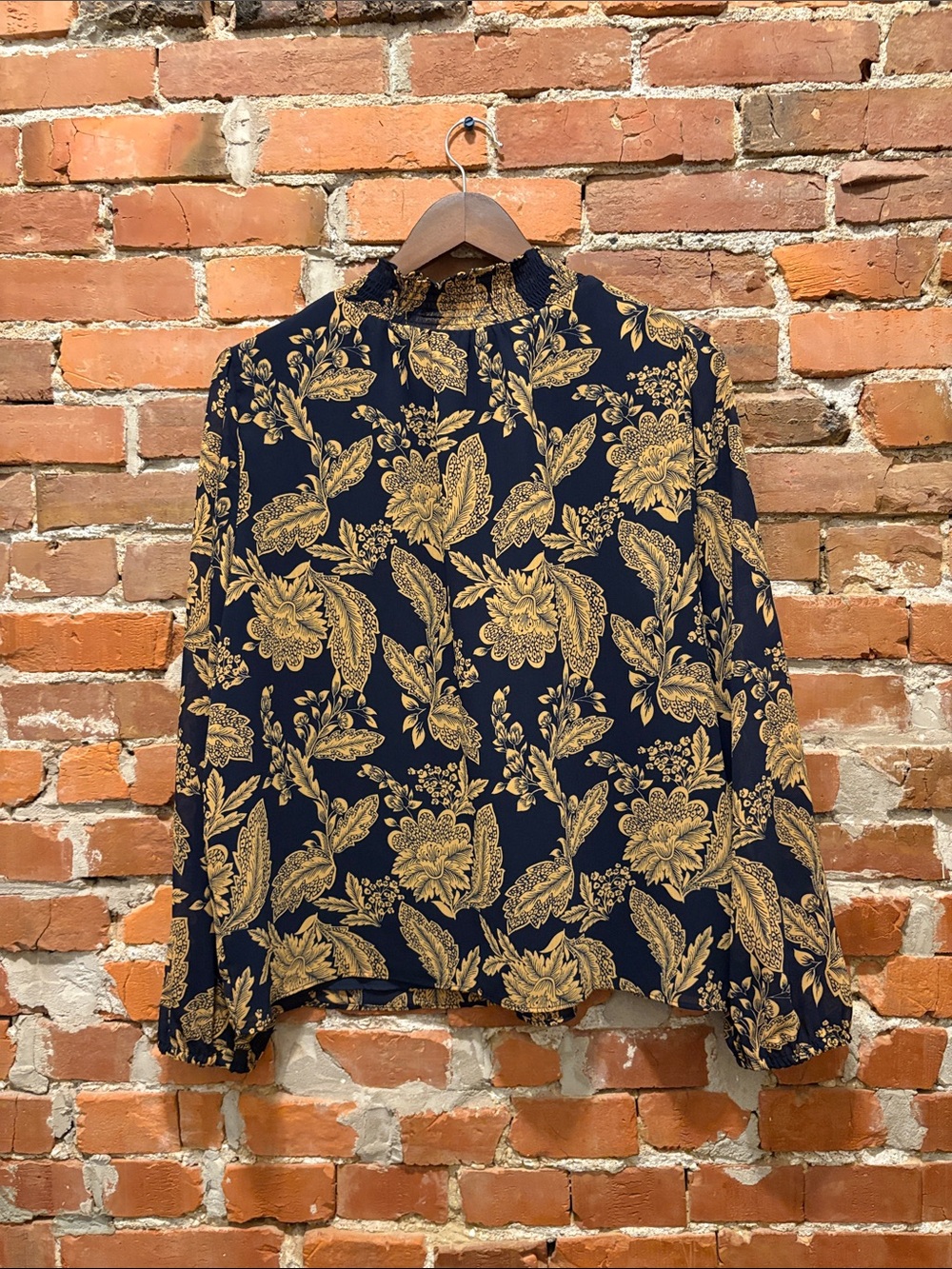 J. Crew Floral Print Long Sleeve Blouse - Picture 2 of 5
